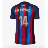 Fotbalové Dres Barcelona Memphis Depay #14 Dámské Domácí 2022-23 Krátký Rukáv